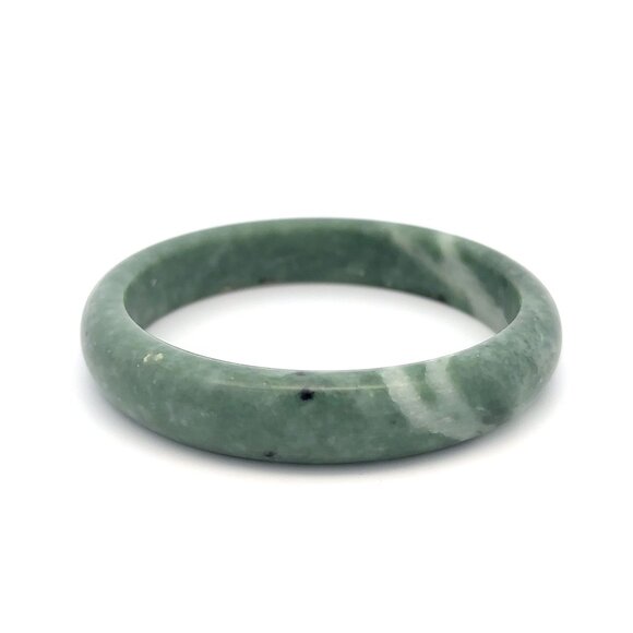 Natural Jade Gemstone Bangle Bracelet Size 7.5 inches - Picture 9 of 10